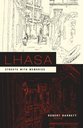 Drawing of Lhasa on cover of book