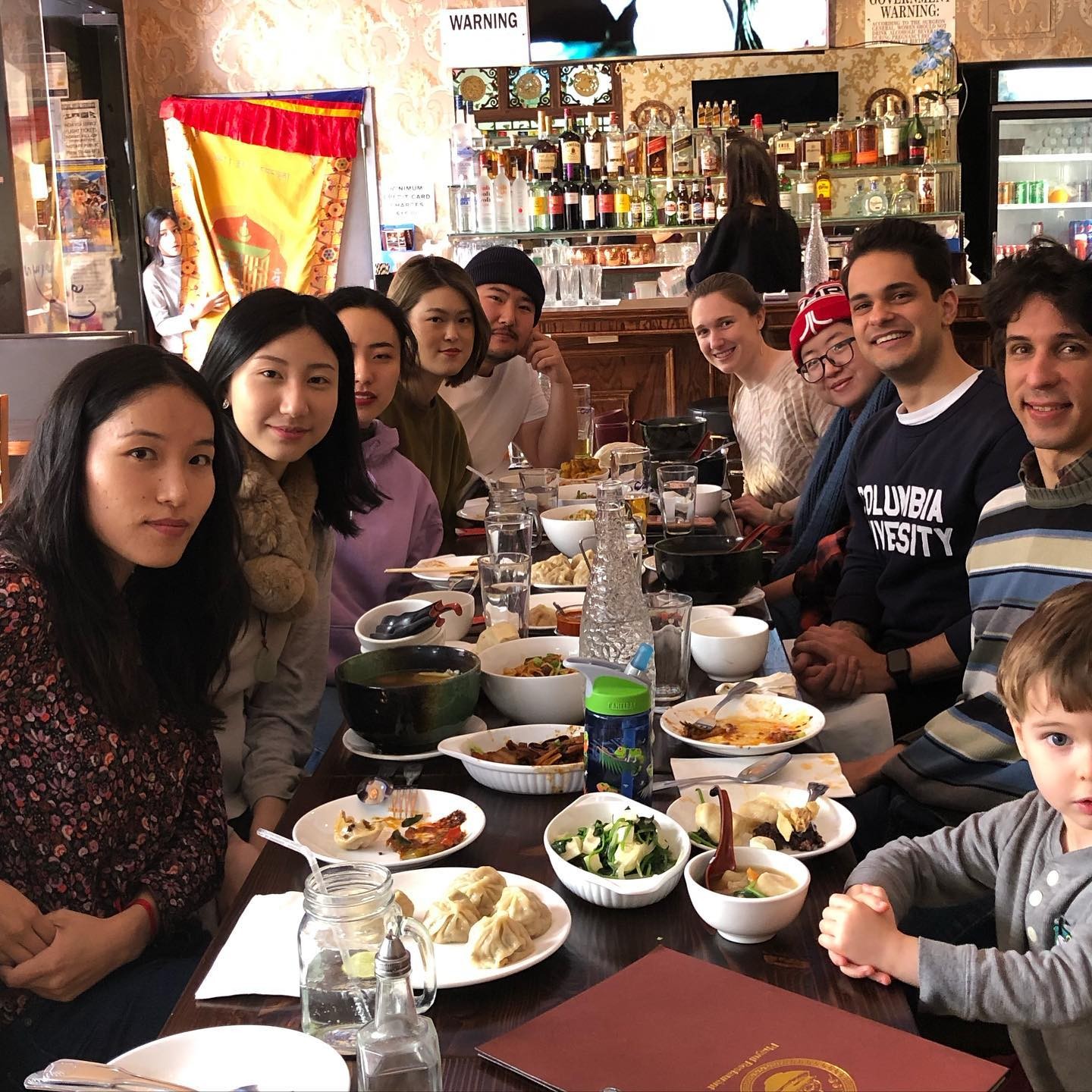 Students at Tibetan restaurant 